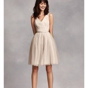 WHITE Vera Wang tulle with lace dress